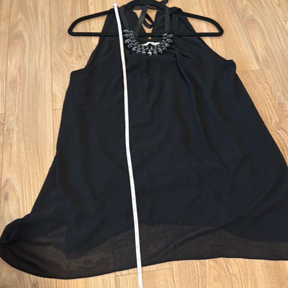 MAX STUDIO Halter Neck Trapeze Dress Medium Crystal like neckline with jewels - Picture 6 of 6